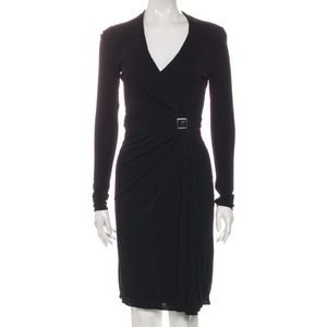 Black versace wrap dress